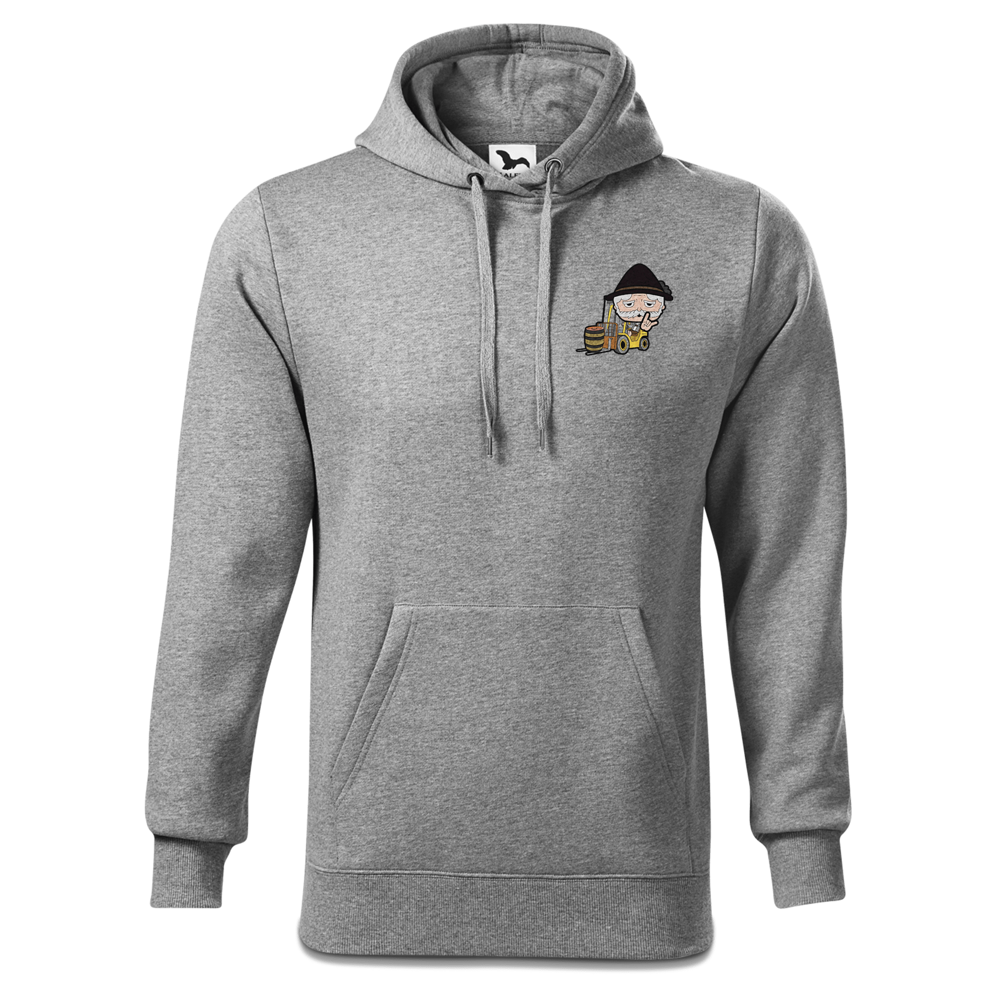 Da Oid Sinzer Staplerfahrer Sweatshirt Hoody Herren Grau Meliert Puster Front