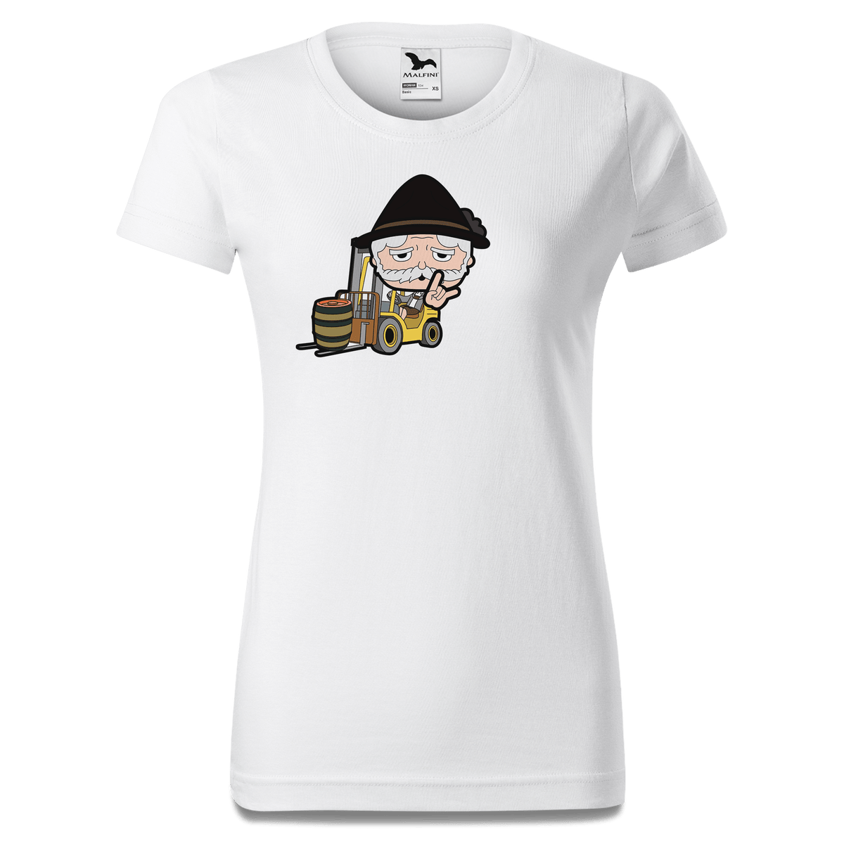 Da Oid Sinzer Staplerfahrer T Shirt Damen Weiss Gehering Front