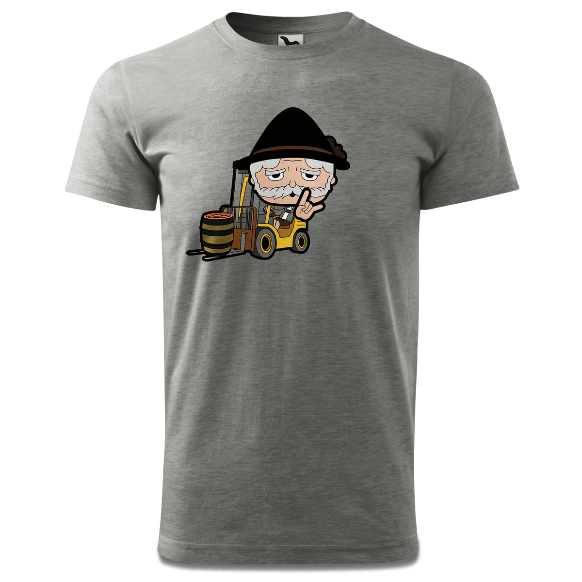 Da Oid Sinzer Staplerfahrer T Shirt Herren Grau Meliert Hofau Front