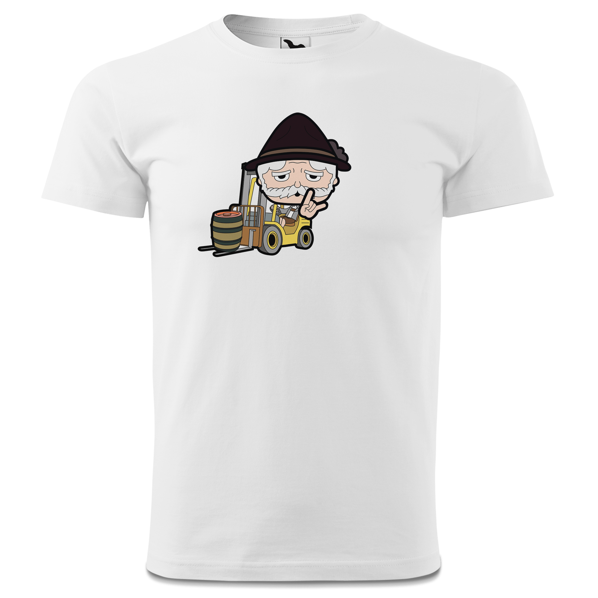 Da Oid Sinzer Staplerfahrer T Shirt Herren Weiss Landl Front