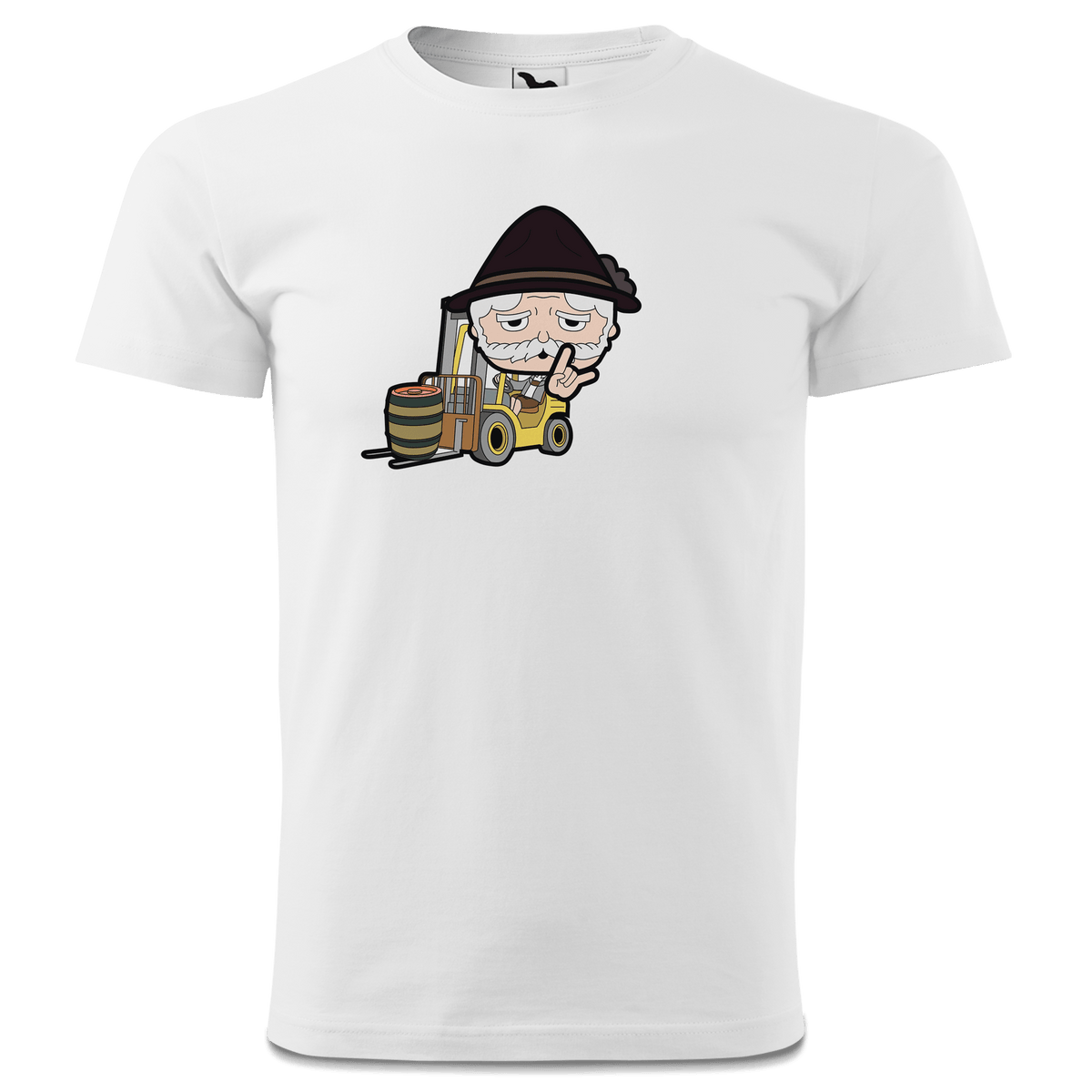 Da Oid Sinzer Staplerfahrer T Shirt Herren Weiss Landl Front