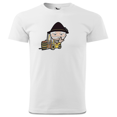 Da Oid Sinzer Staplerfahrer T Shirt Herren Weiss Landl Front