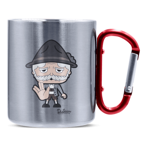 Da Oid Sinzer Star Trek Fingers Edelstahl Kaffeetasse roter Karabiner 320ml Kitzstein Front