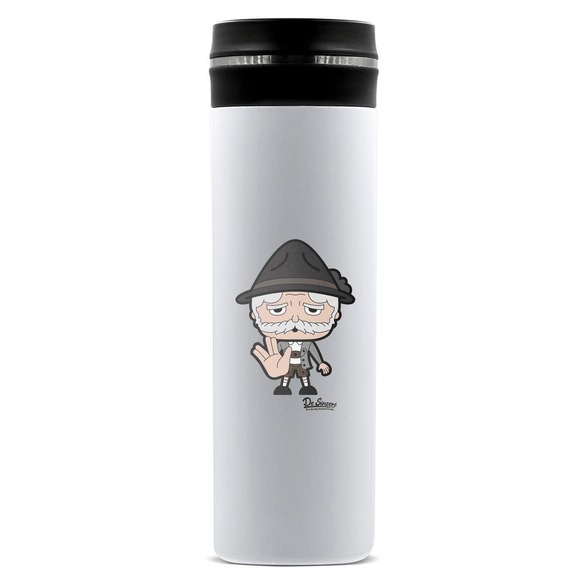 Da Oid Sinzer Star Trek Fingers Edelstahl Thermoflasche 450ml Weiss Geigelstein Front
