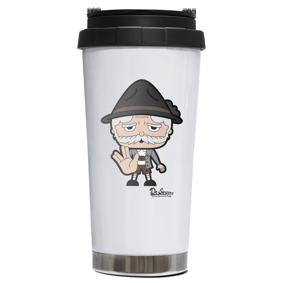 Da Oid Sinzer Star Trek Fingers Edelstahl Trinkbecher To Go 470ml Weiss Wildbarren Front