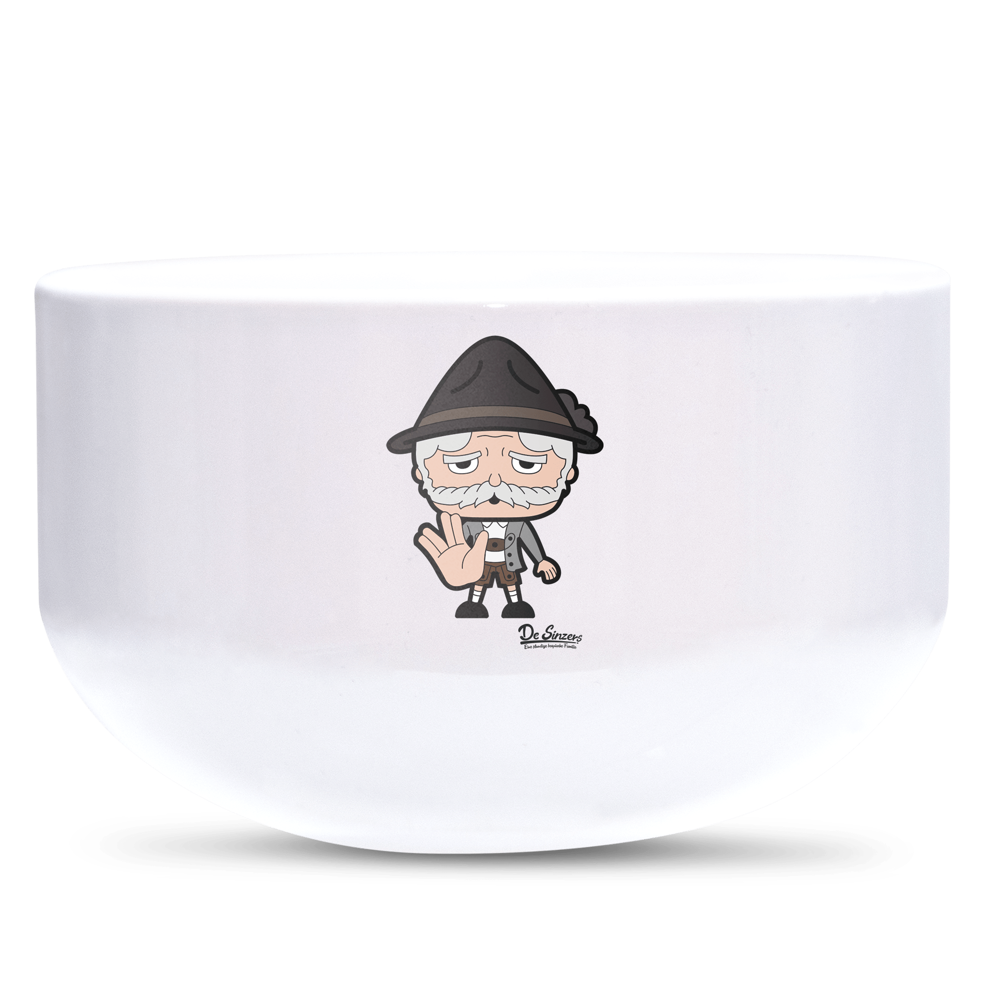 Da Oid Sinzer Star Trek Fingers Keramik Mueslischale Weiss 600ml Staffelberg Front