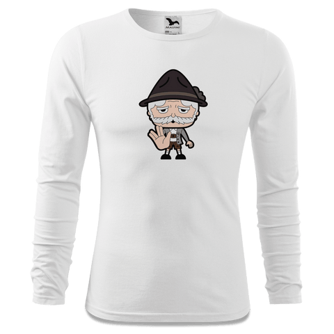 Da Oid Sinzer Star Trek Fingers Longsleeve Fitted Herren Weiss Hoehensteig Front