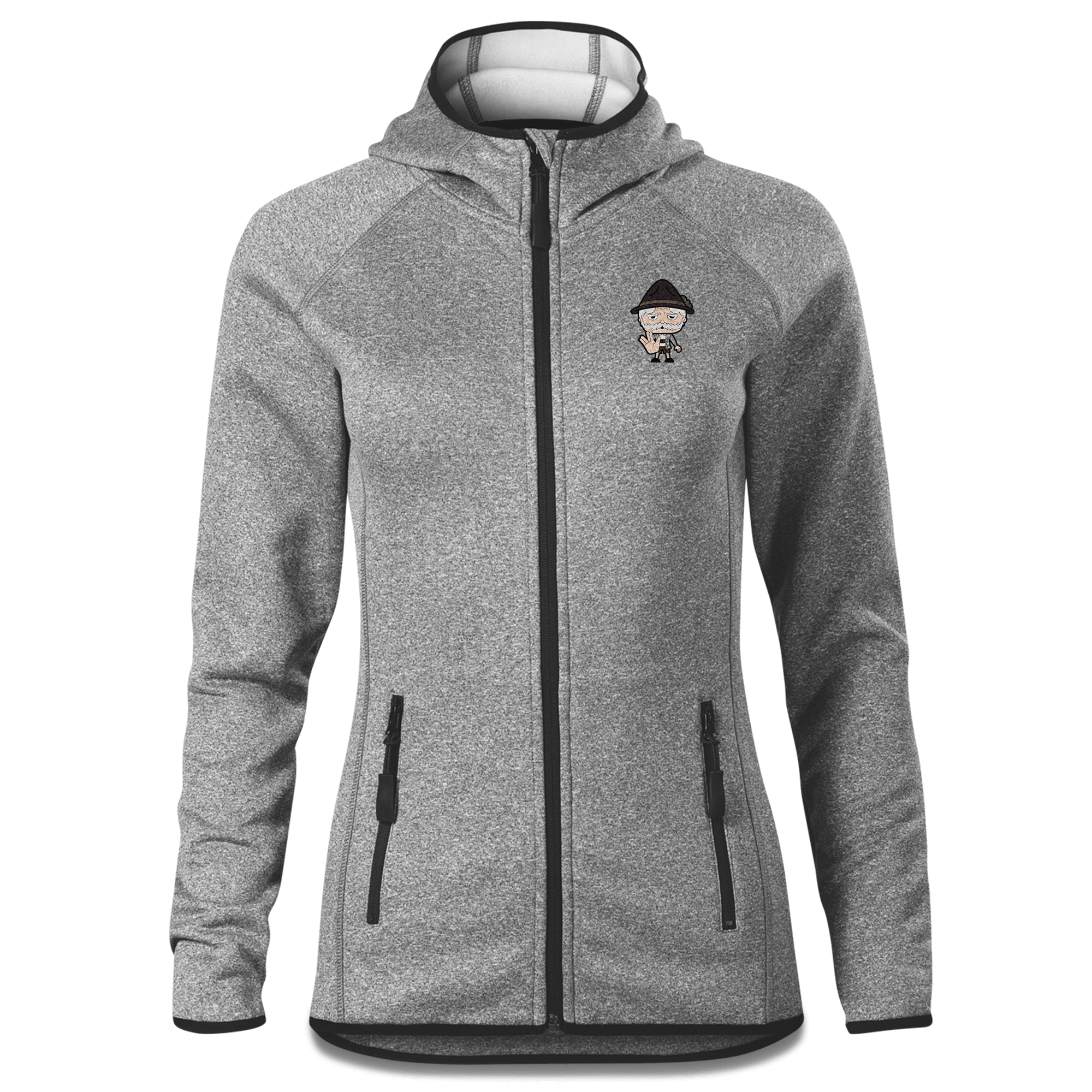 Da Oid Sinzer Star Trek Fingers Stretch Fleece Damen Grau Meliert Krottenhausmuehle Front