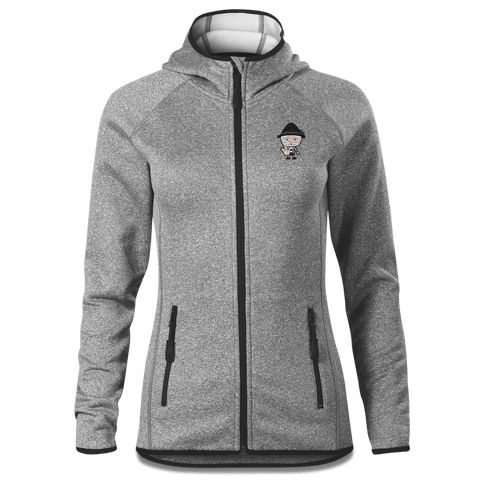 Da Oid Sinzer Star Trek Fingers Stretch Fleece Damen Grau Meliert Krottenhausmuehle Front