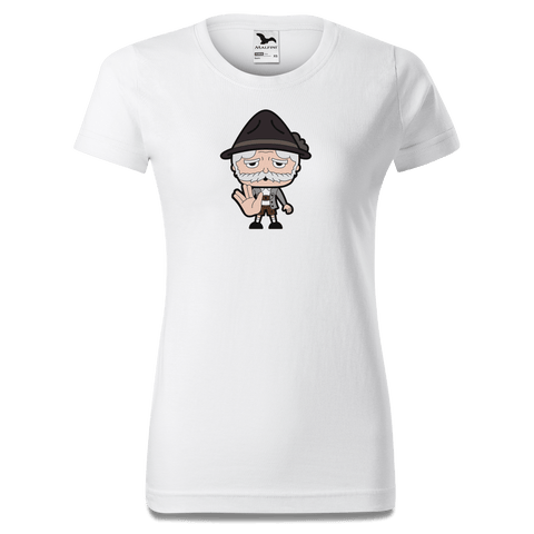 Da Oid Sinzer Star Trek Fingers T Shirt Damen Weiss Gehering Front