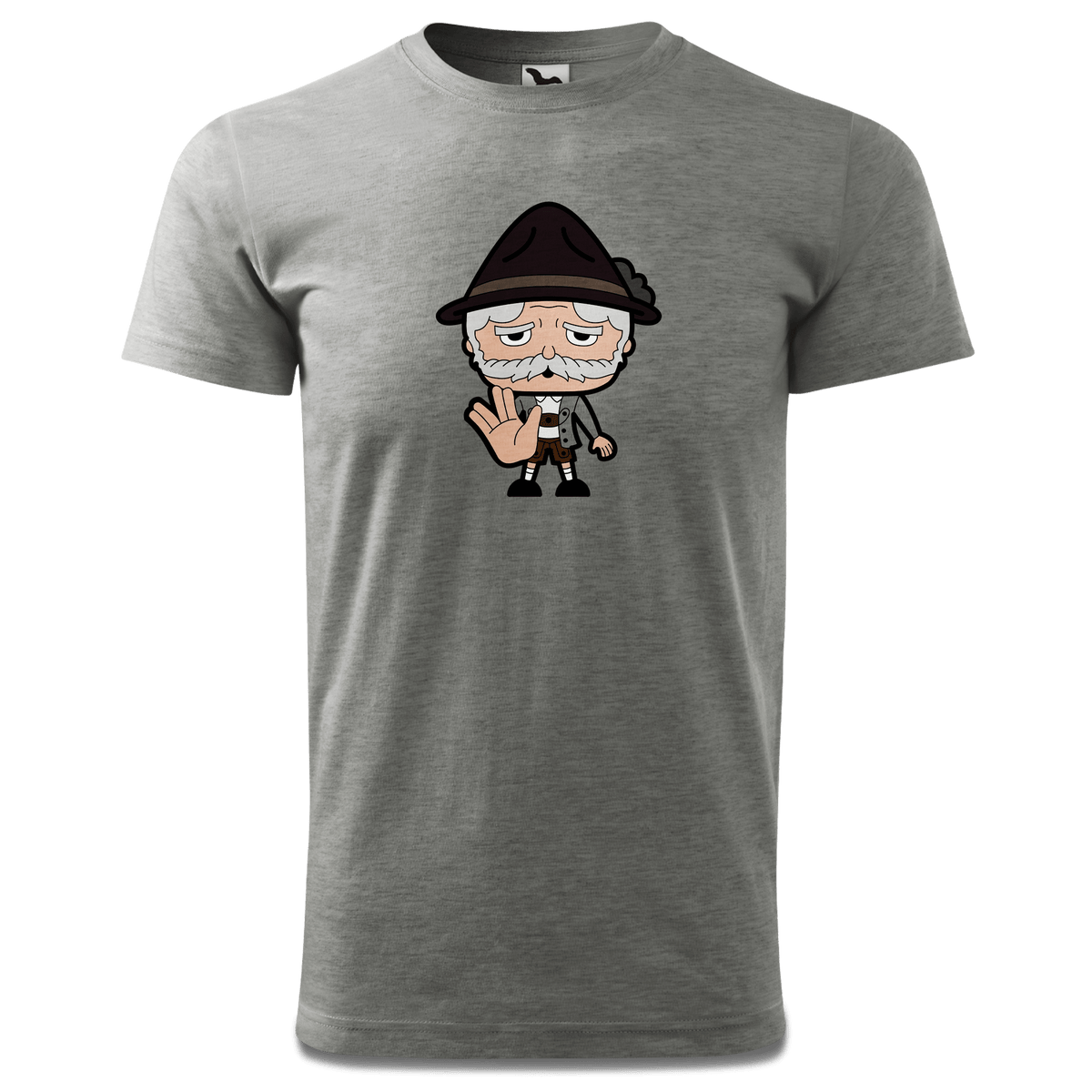 Da Oid Sinzer Star Trek Fingers T Shirt Herren Grau Meliert Hofau Front