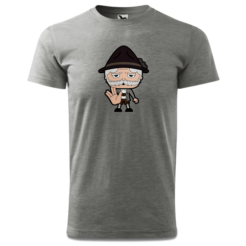 Da Oid Sinzer Star Trek Fingers T Shirt Herren Grau Meliert Hofau Front