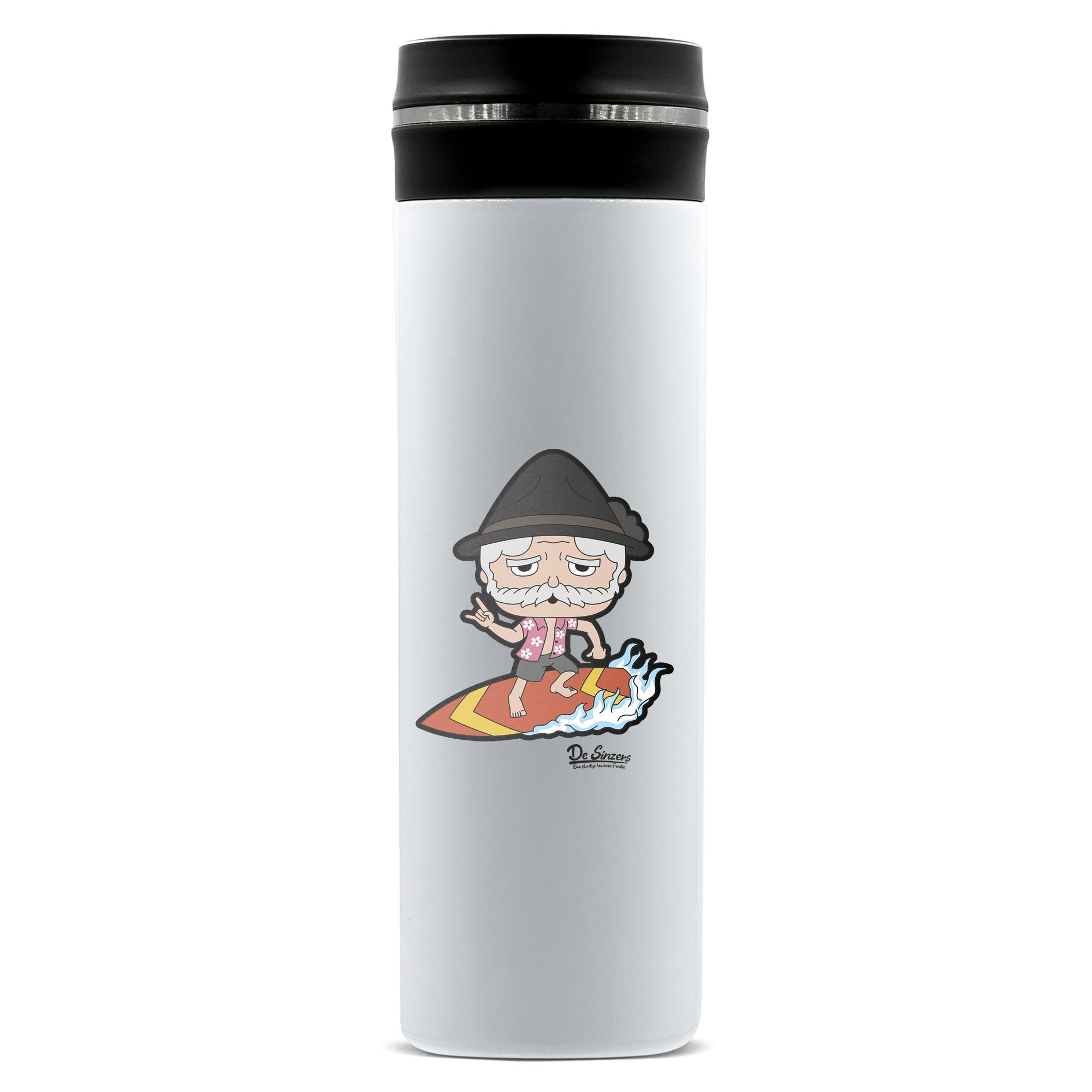 Da Oid Sinzer Summer Edition Edelstahl Thermoflasche 450ml Weiss Geigelstein Front