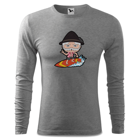 Da Oid Sinzer Summer Edition Longsleeve Fitted Herren Grau Meliert Haiden Front
