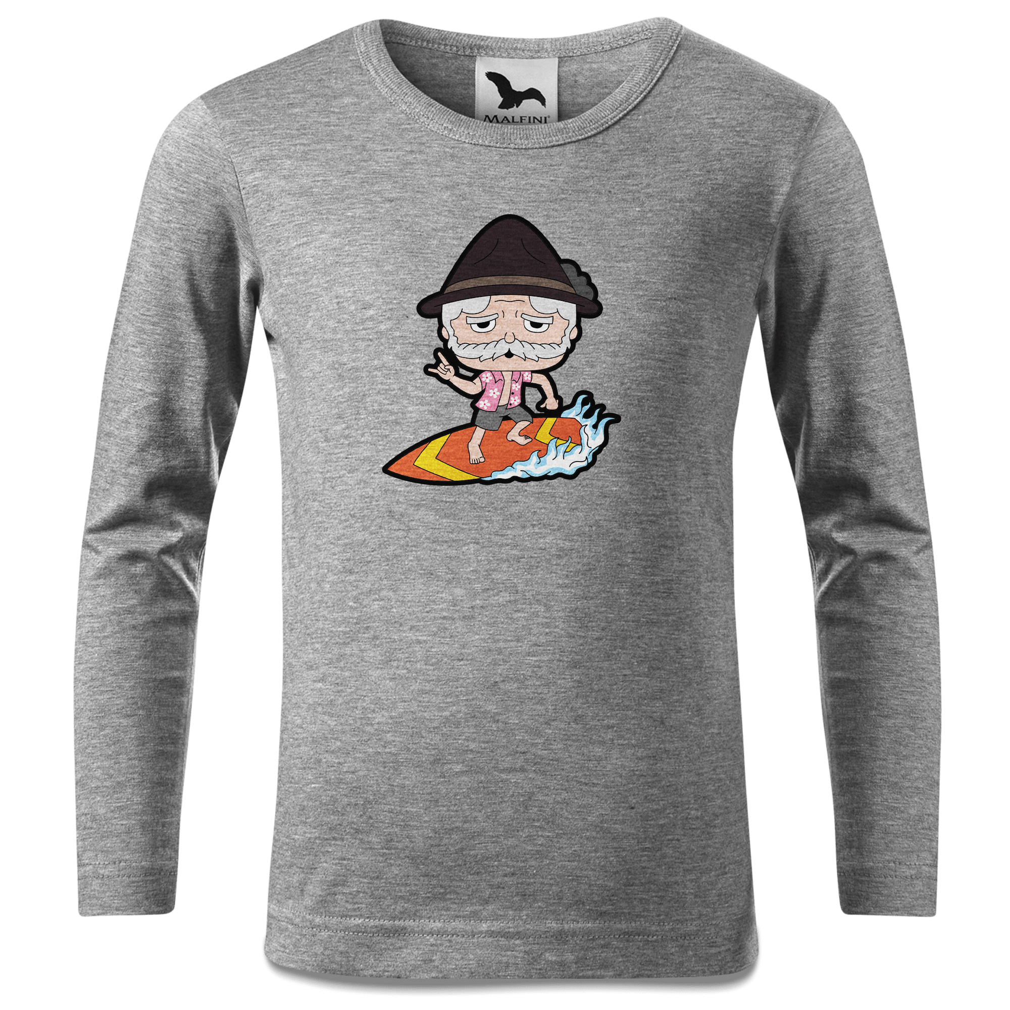 Da Oid Sinzer Summer Edition Longsleeve Kinder Grau Meliert Waldering Front