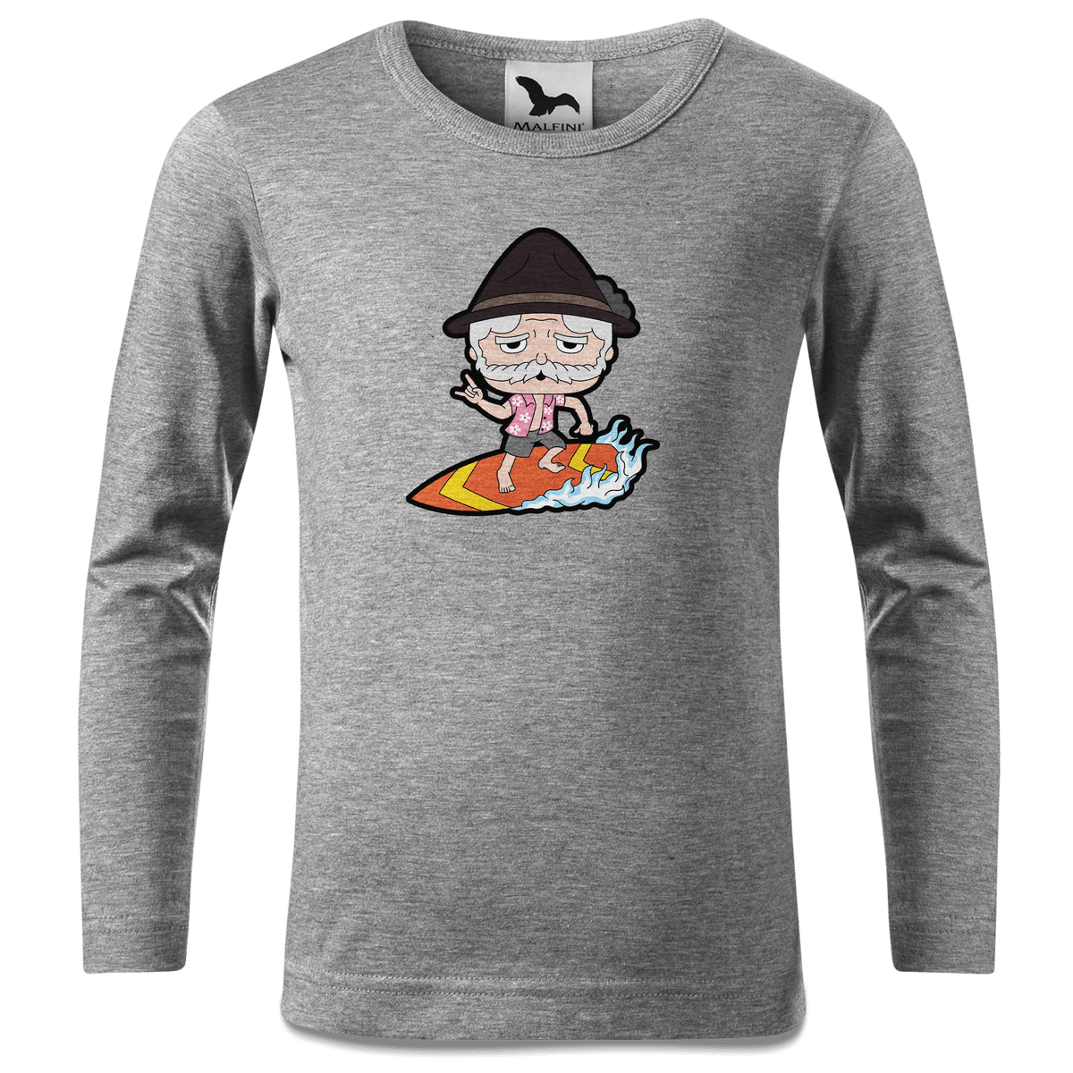 Da Oid Sinzer Summer Edition Longsleeve Kinder Grau Meliert Waldering Front
