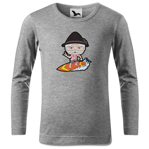 Da Oid Sinzer Summer Edition Longsleeve Kinder Grau Meliert Waldering Front