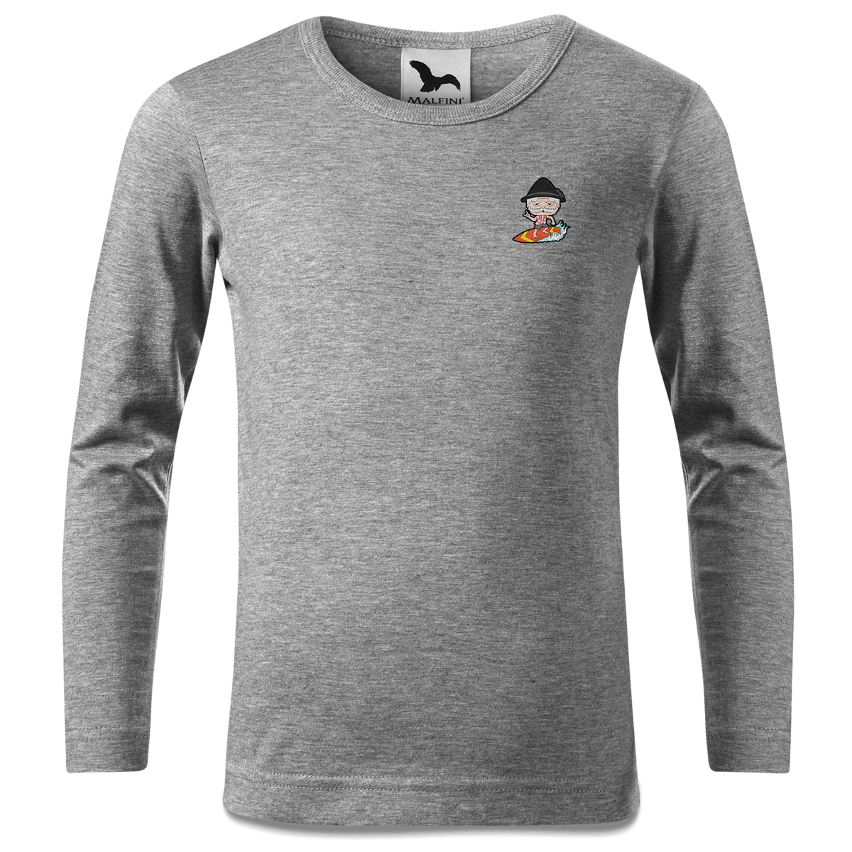 Da Oid Sinzer Summer Edition Longsleeve Kinder Grau Meliert Weinberg Front