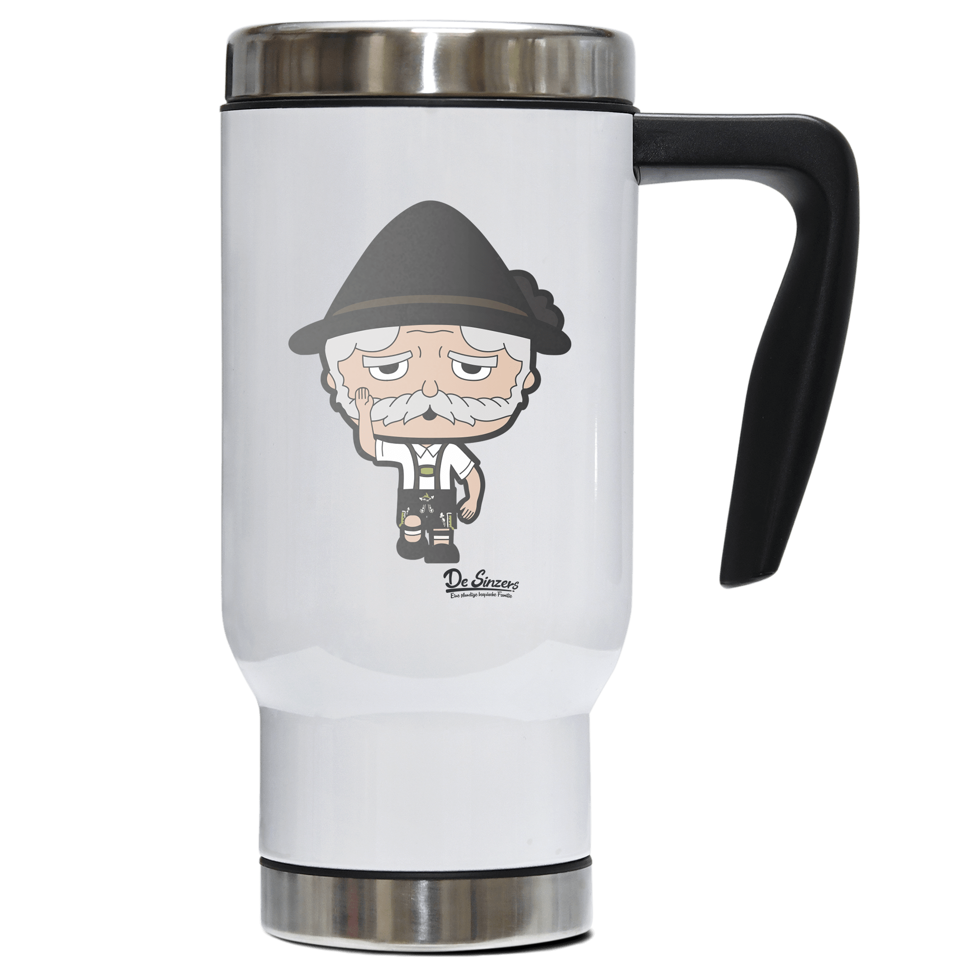 Da Oid Sinzer Trachtenverein Edelstahl Thermobecher To Go 500ml Weiss Kindlwand Front