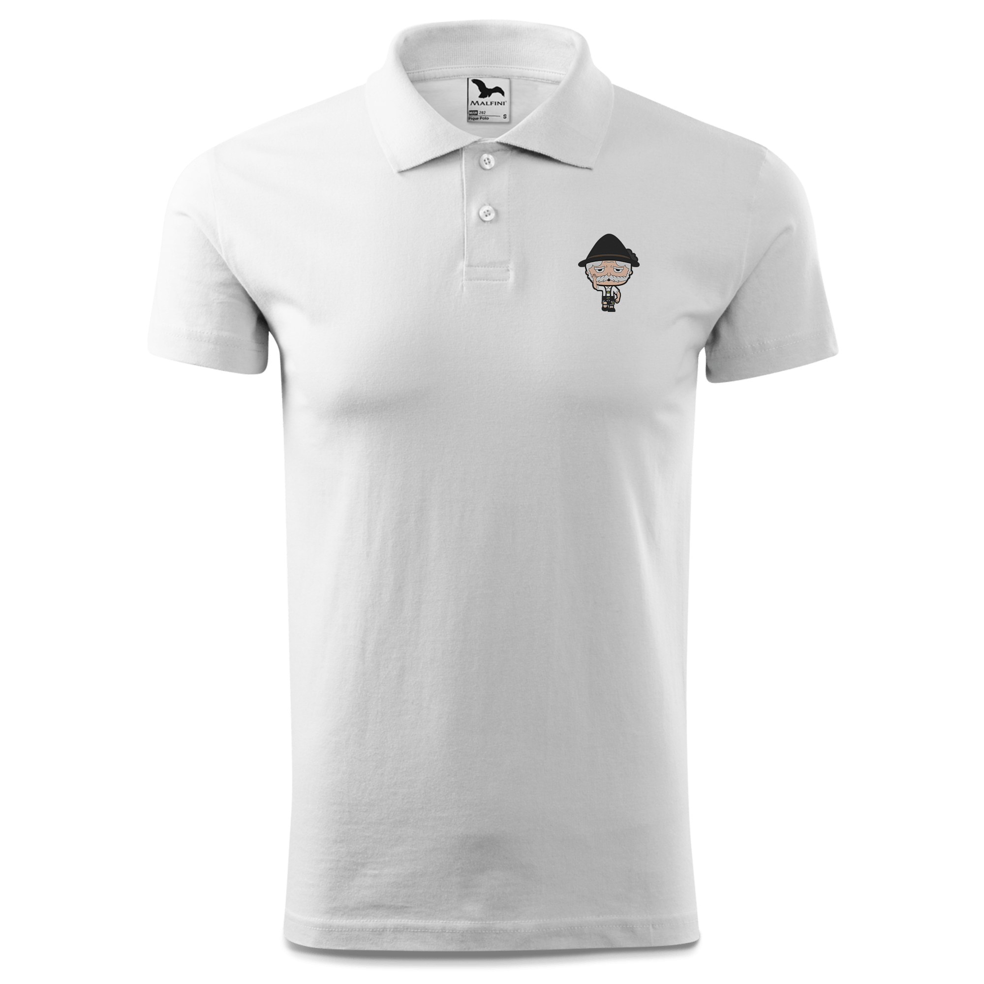 Da Oid Sinzer Trachtenverein Polo Shirt Herren Weiss Murnau Front