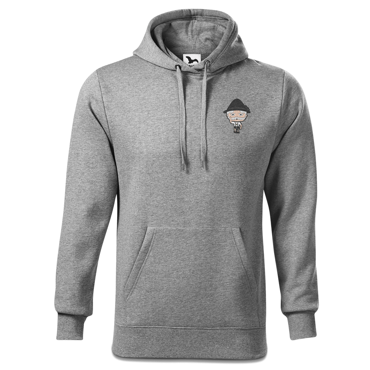 Da Oid Sinzer Trachtenverein Sweatshirt Hoody Herren Grau Meliert Puster Front