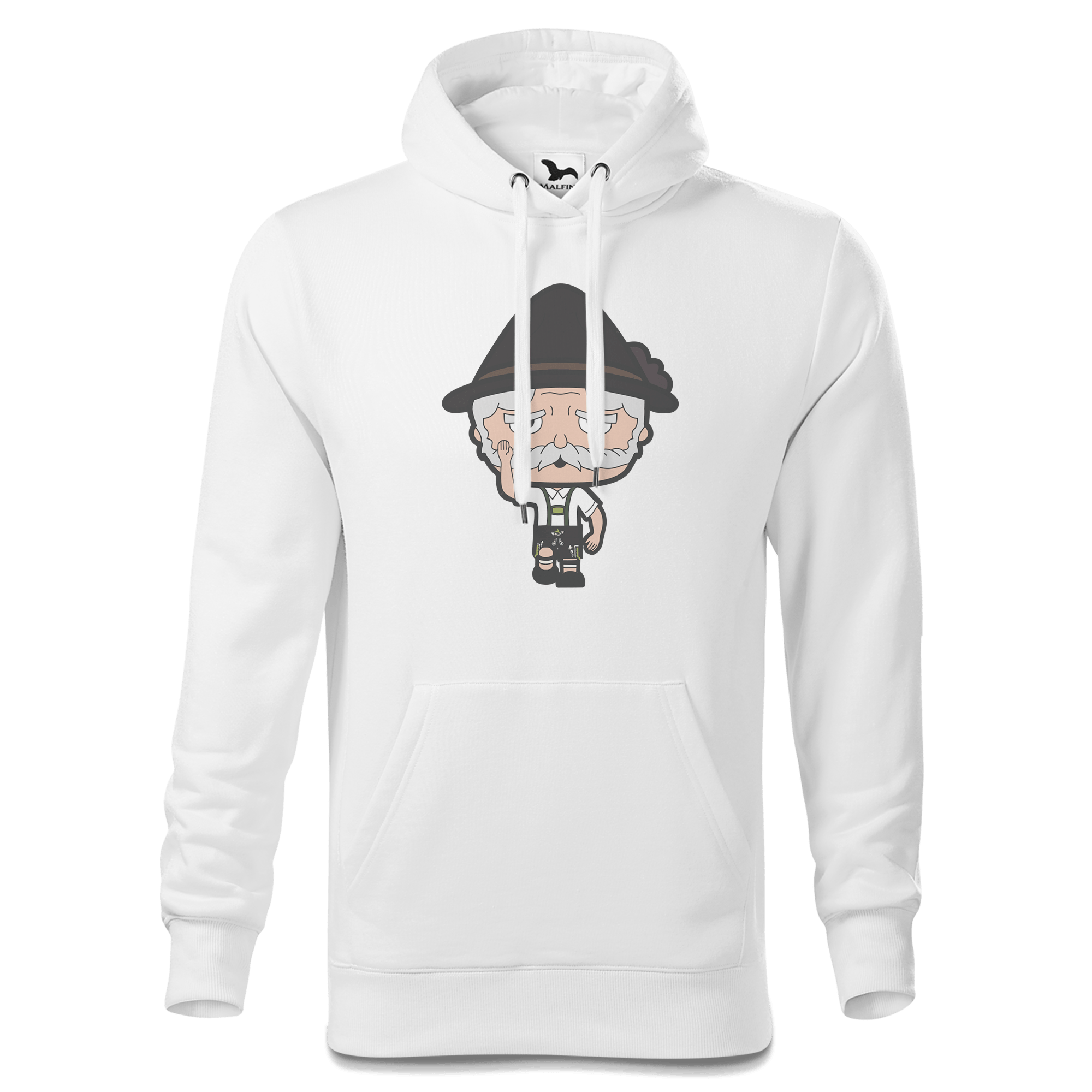 Da Oid Sinzer Trachtenverein Sweatshirt Hoody Herren Weiss Reikering Front