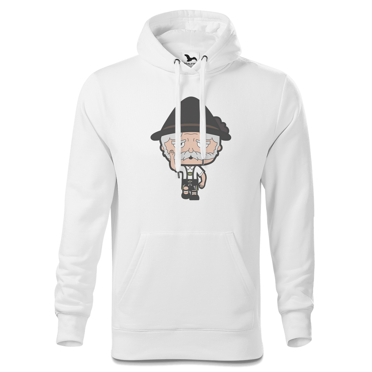 Da Oid Sinzer Trachtenverein Sweatshirt Hoody Herren Weiss Reikering Front