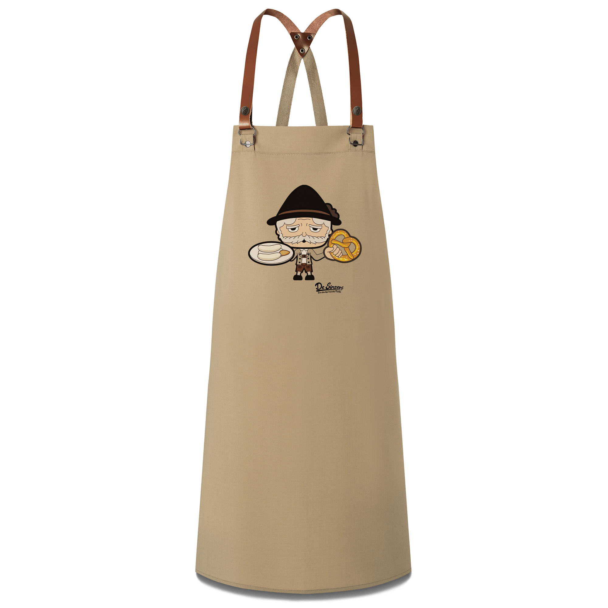 Da Oid Sinzer Weisswurscht und Brezn Schuerze Sand Koenigsberg Front