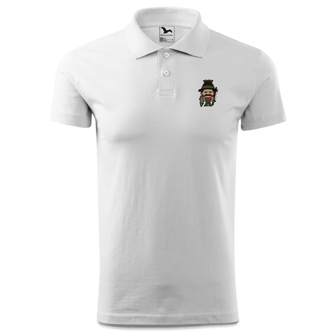 Da Sinzer Angler Polo Shirt Herren Weiss Murnau Front