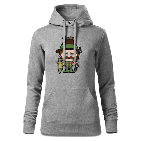 Da Sinzer Angler Sweatshirt Hoody Damen Grau Meliert Kieling Front