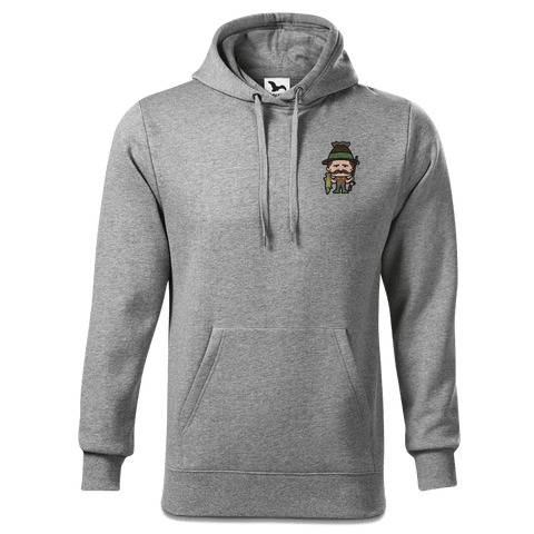Da Sinzer Angler Sweatshirt Hoody Herren Grau Meliert Puster Front