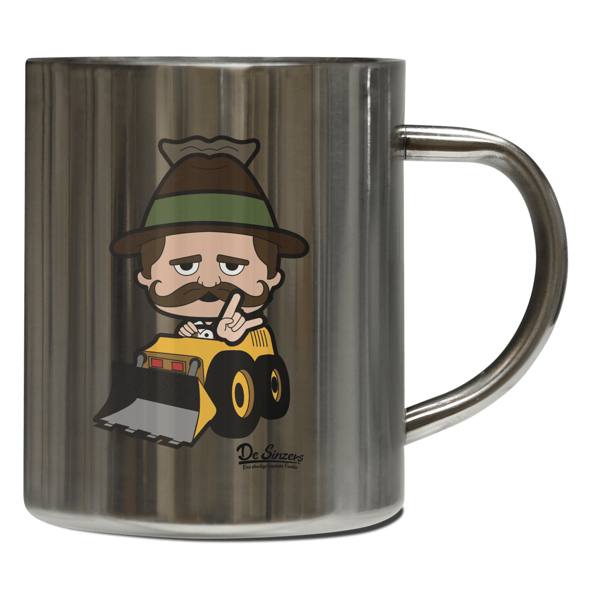 Da Sinzer Baggerfahrer Edelstahl Kaffeetasse 400ml Grosser Arber Front