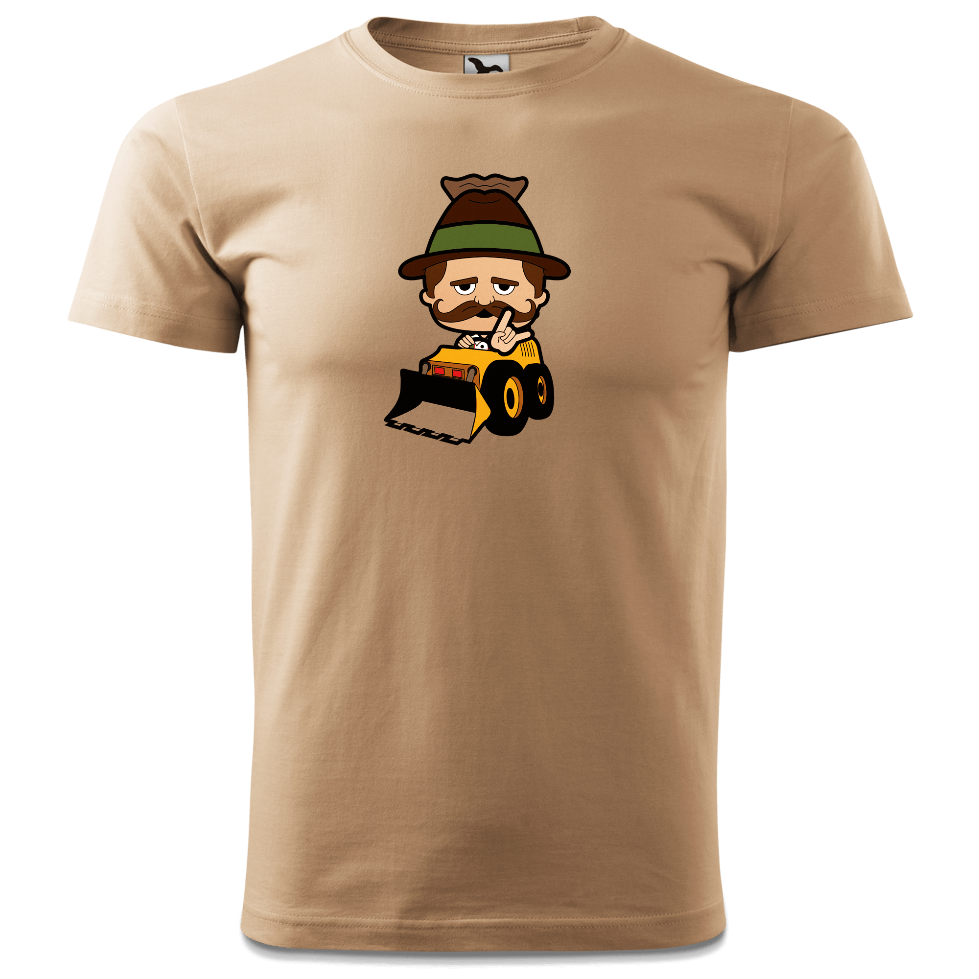 Da Sinzer Baggerfahrer T Shirt Herren Sand Hofmuehle Front