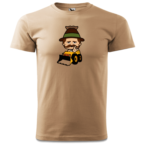 Da Sinzer Baggerfahrer T Shirt Herren Sand Hofmuehle Front