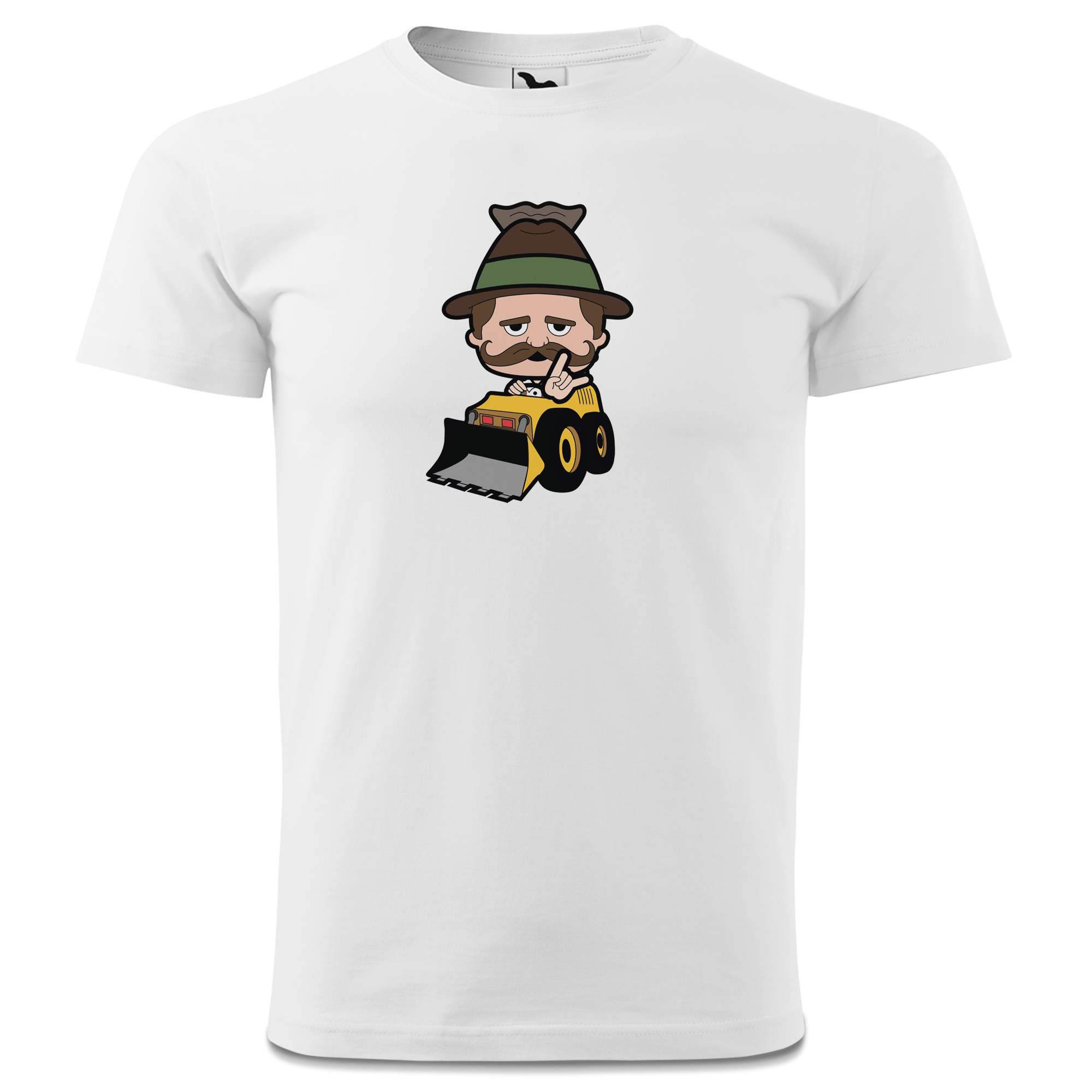 Da Sinzer Baggerfahrer T Shirt Herren Weiss Landl Front
