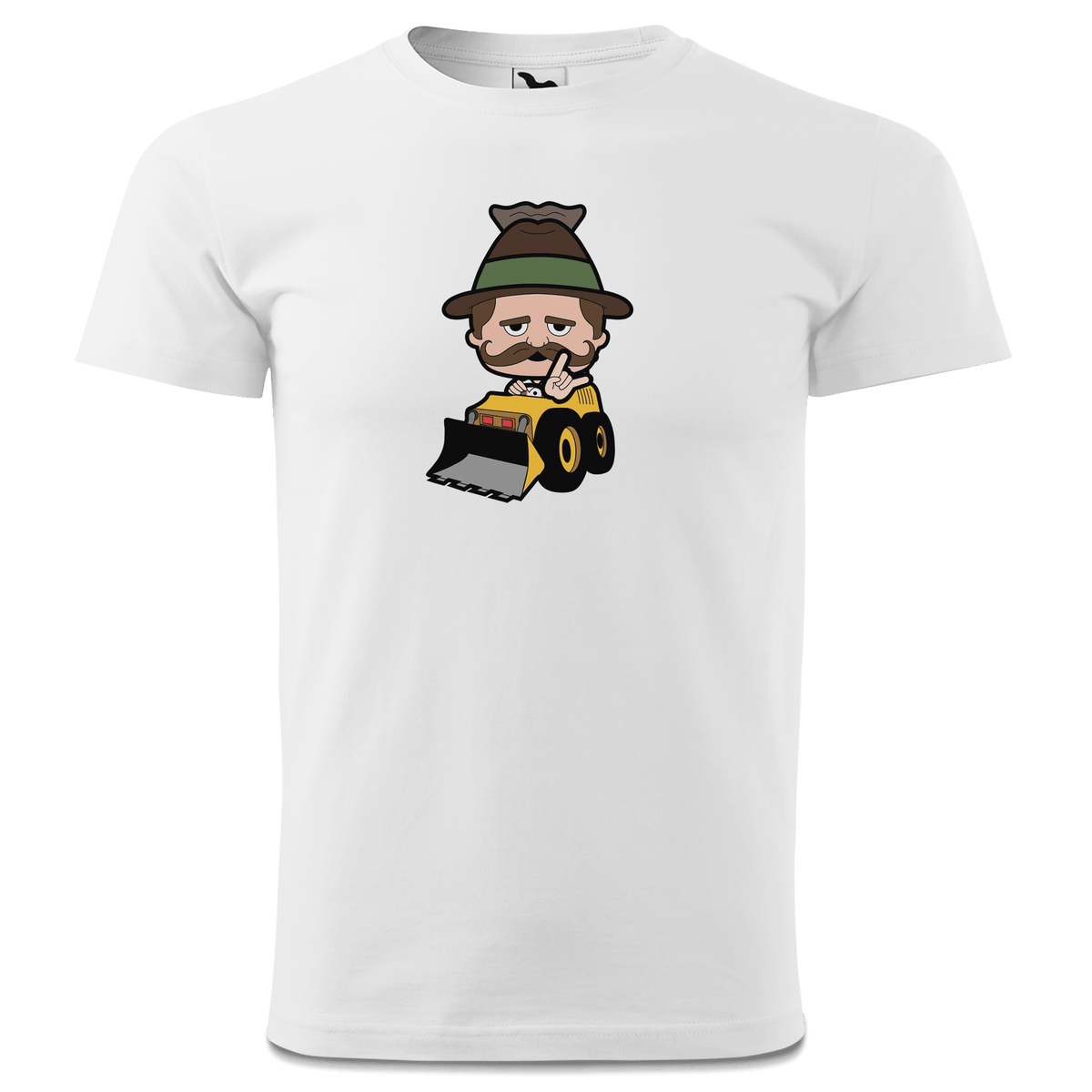 Da Sinzer Baggerfahrer T Shirt Herren Weiss Landl Front