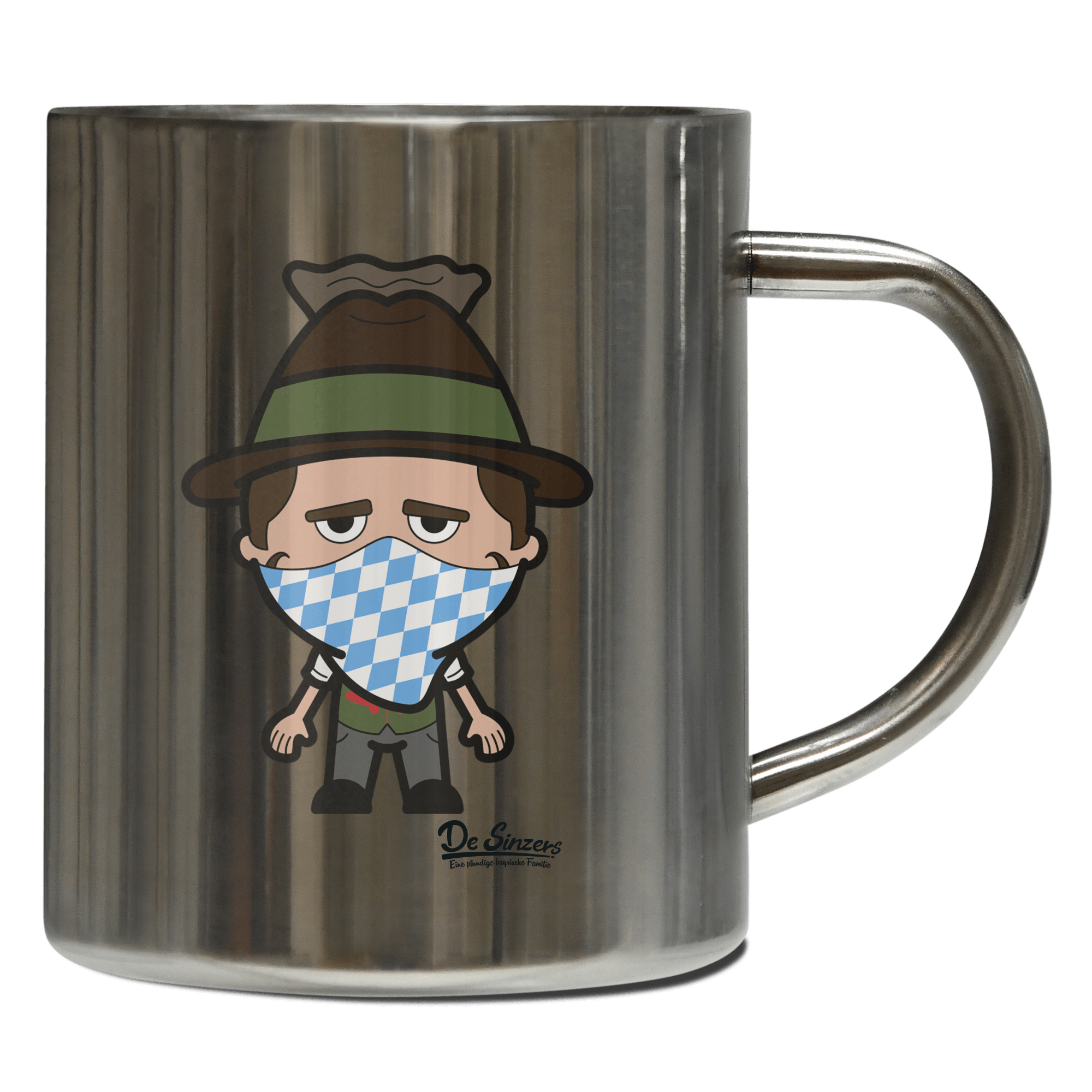 Da Sinzer Bayrisches Mundtuch Edelstahl Kaffeetasse 400ml Grosser Arber Front