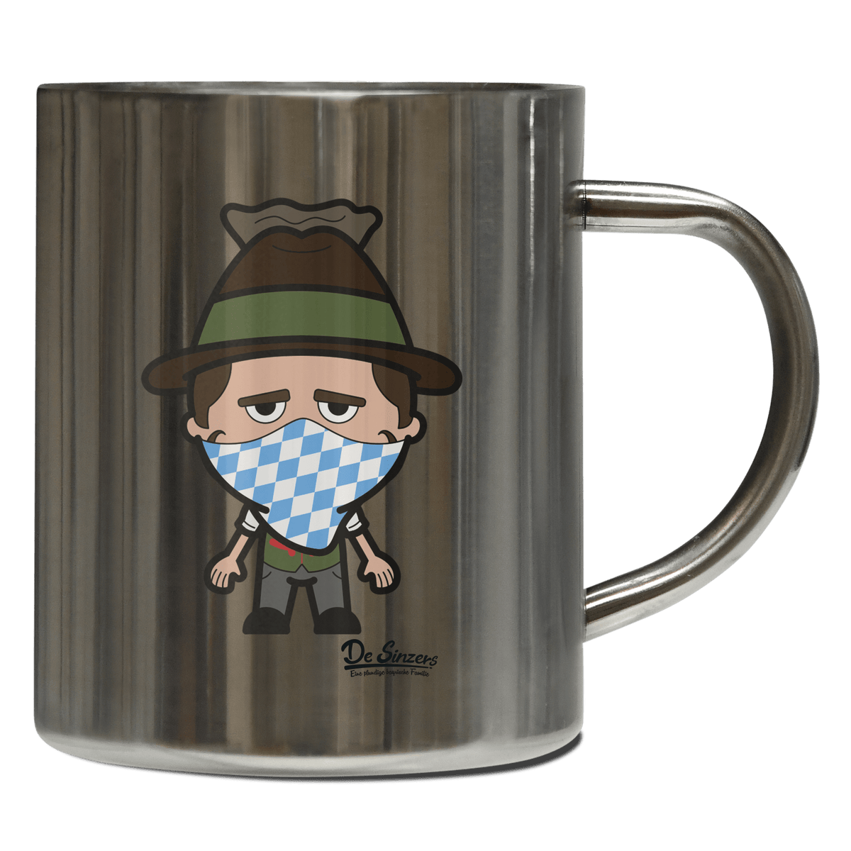 Da Sinzer Bayrisches Mundtuch Edelstahl Kaffeetasse 400ml Grosser Arber Front
