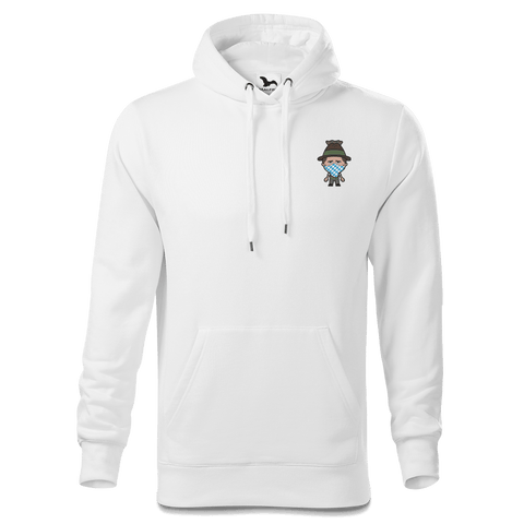 Da Sinzer Bayrisches Mundtuch Sweatshirt Hoody Herren Weiss Simssee Front