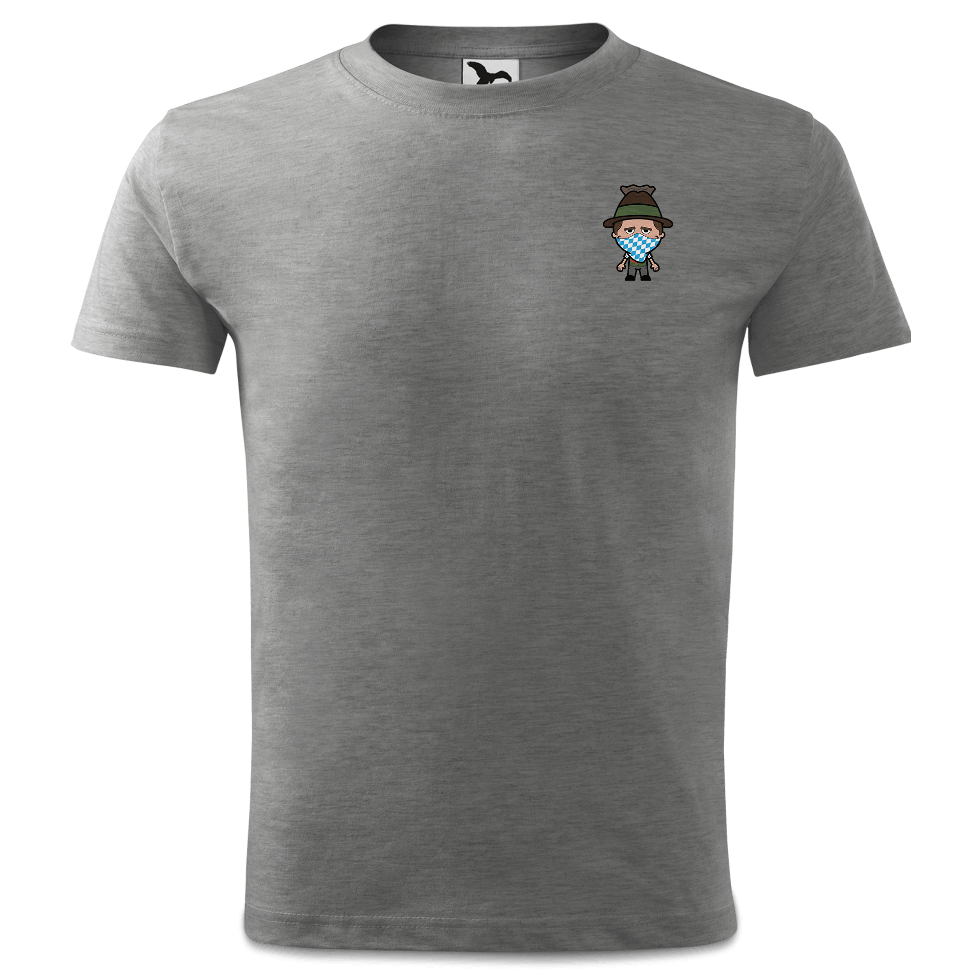 Da Sinzer Bayrisches Mundtuch T Shirt Kinder Grau Meliert Holzweg Front