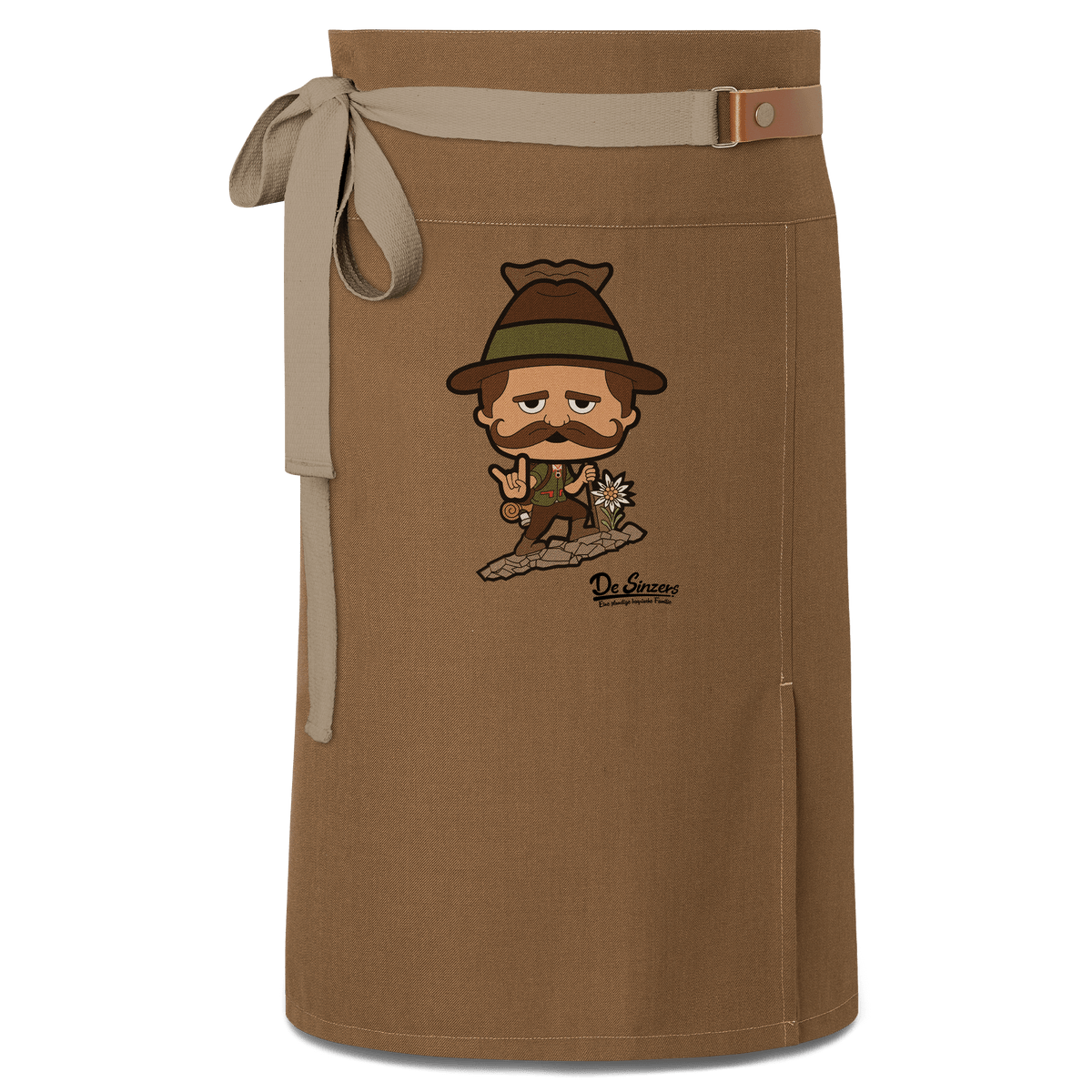 Da Sinzer Bergsteiger Schuerze Vorbinder Braun Haidham Front
