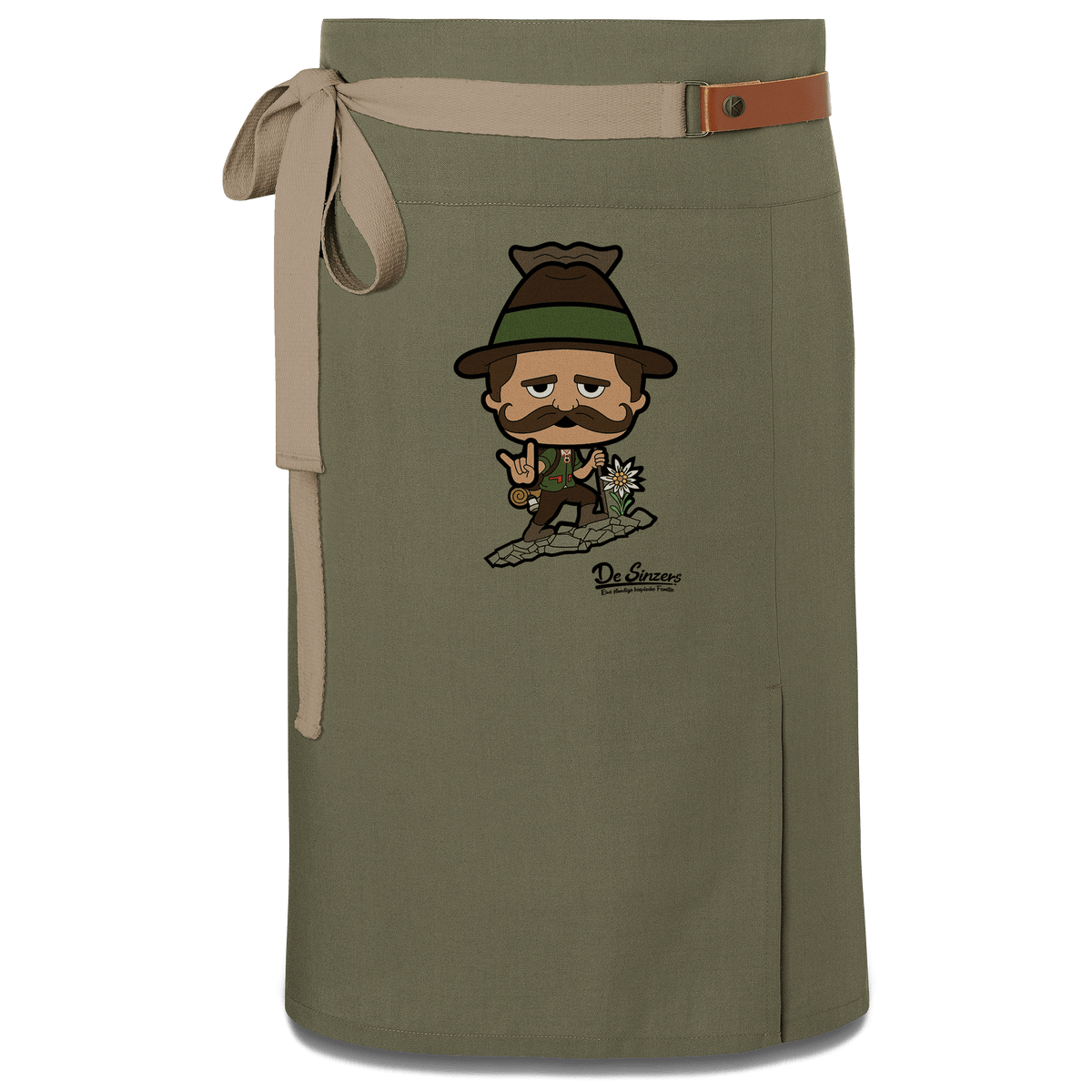 Da Sinzer Bergsteiger Schuerze Vorbinder Gruen Langhausen Front