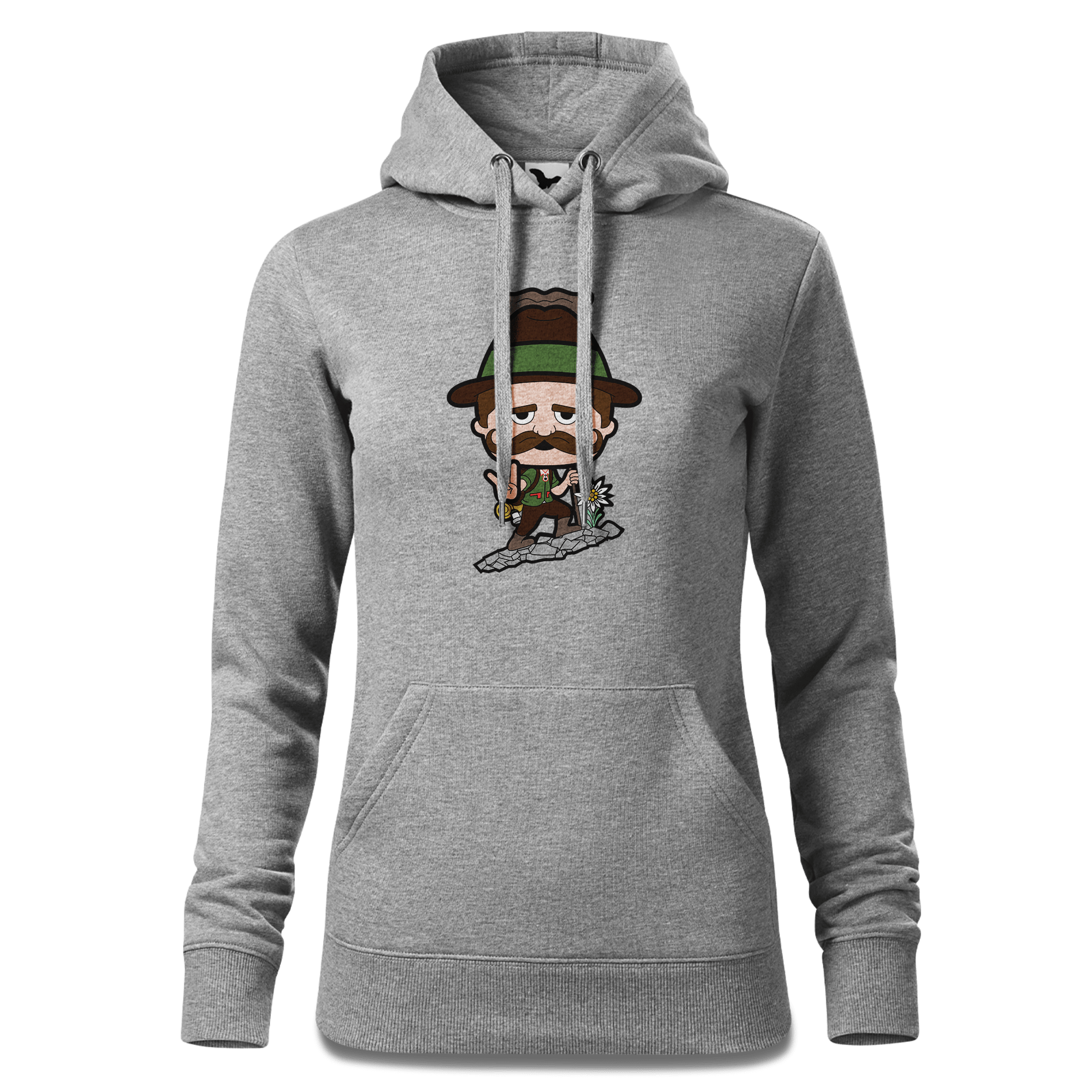 Da Sinzer Bergsteiger Sweatshirt Hoody Damen Grau Meliert Kieling Front