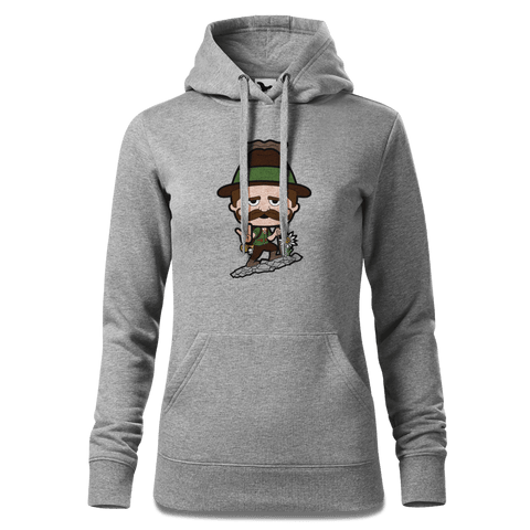 Da Sinzer Bergsteiger Sweatshirt Hoody Damen Grau Meliert Kieling Front