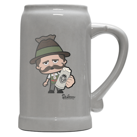 Da Sinzer Bier Bierkrug 1000ml Grau Zugspitze Front