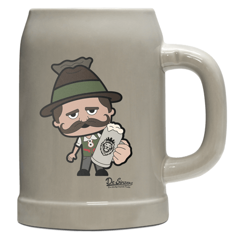 Da Sinzer Bier Bierkrug 500ml Grau Watzmann Front