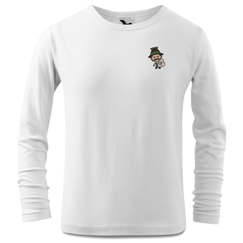 Da Sinzer Bier Longsleeve Kinder Weiss Ziegelberg Front