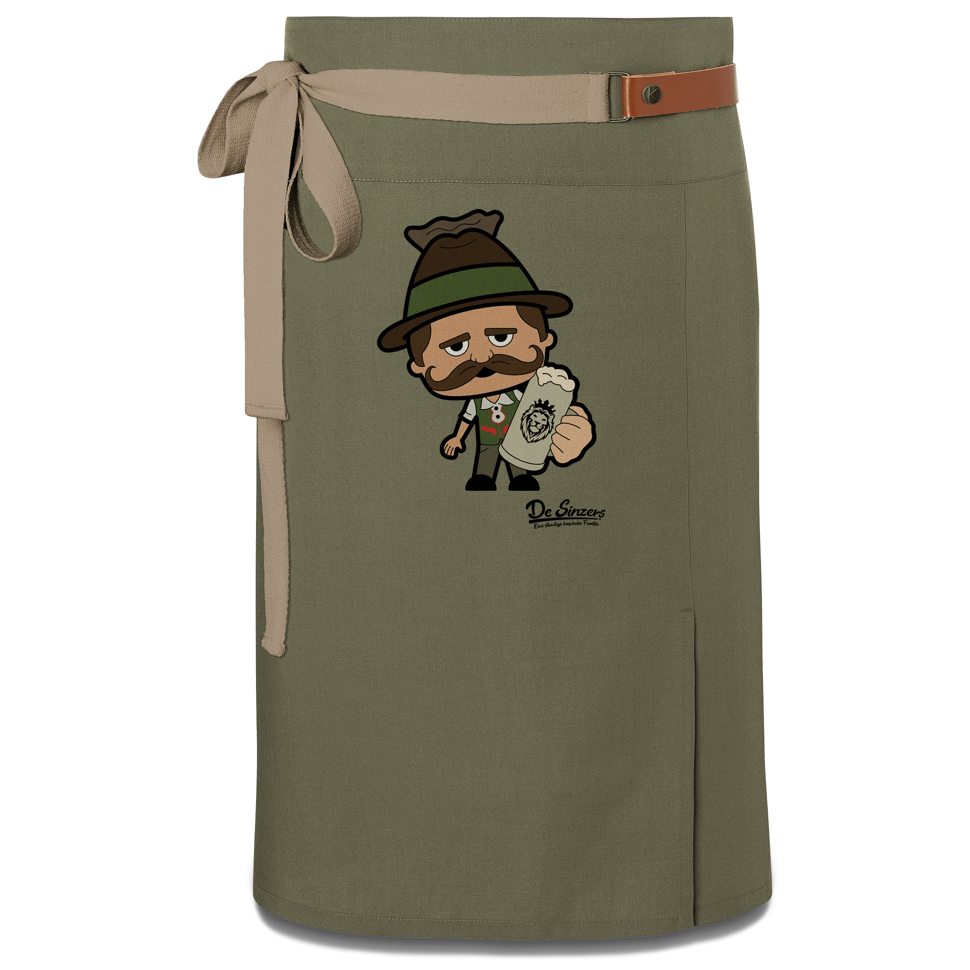 Da Sinzer Bier Schuerze Vorbinder Gruen Langhausen Front