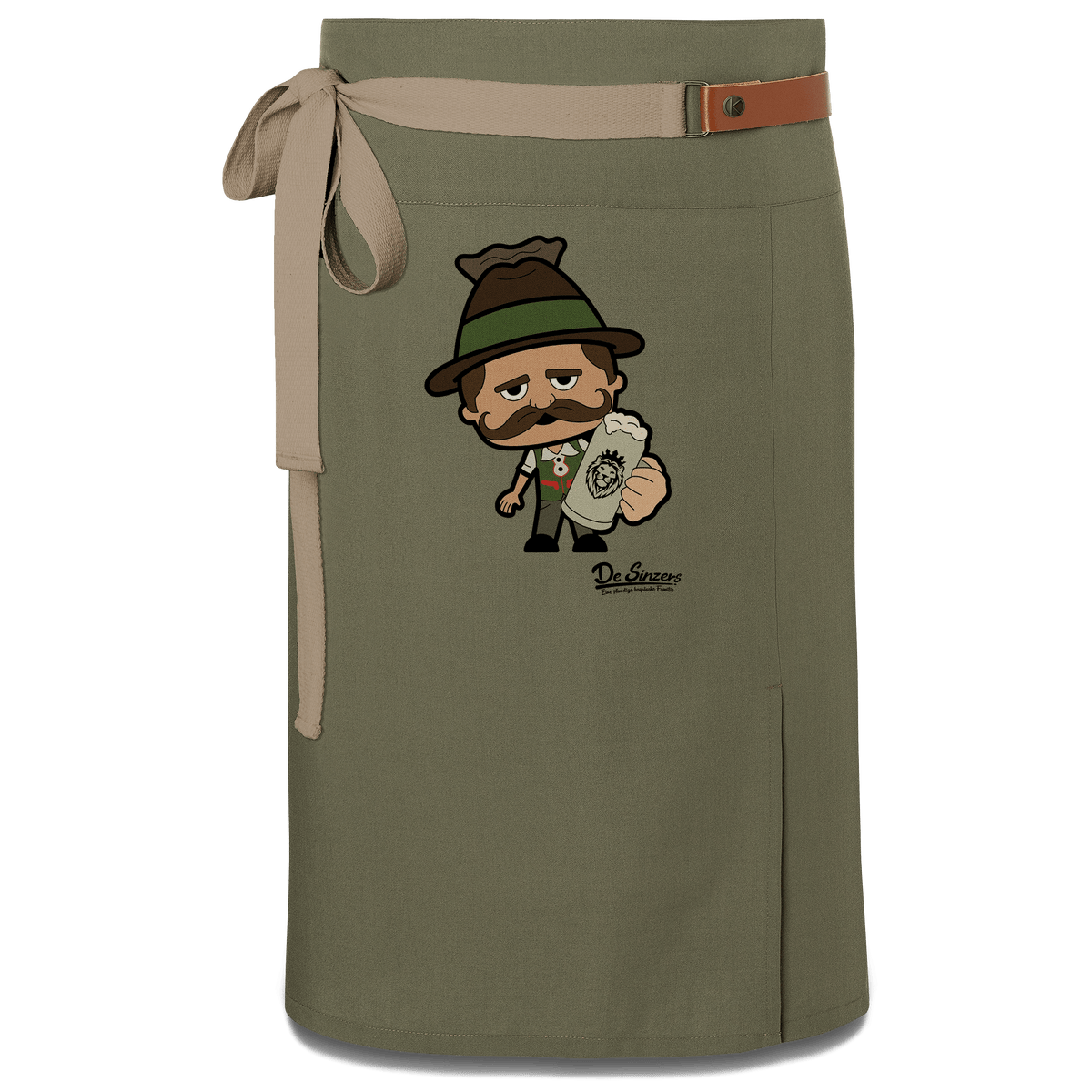 Da Sinzer Bier Schuerze Vorbinder Gruen Langhausen Front