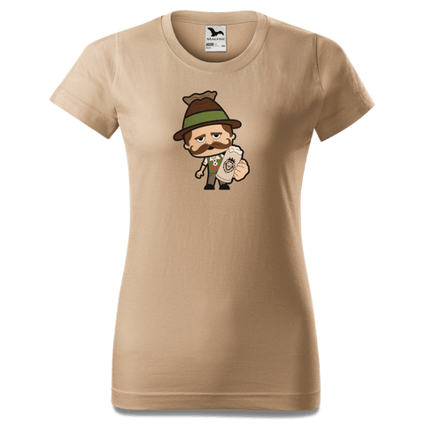 Da Sinzer Bier T Shirt Damen Sand Entleiten Front